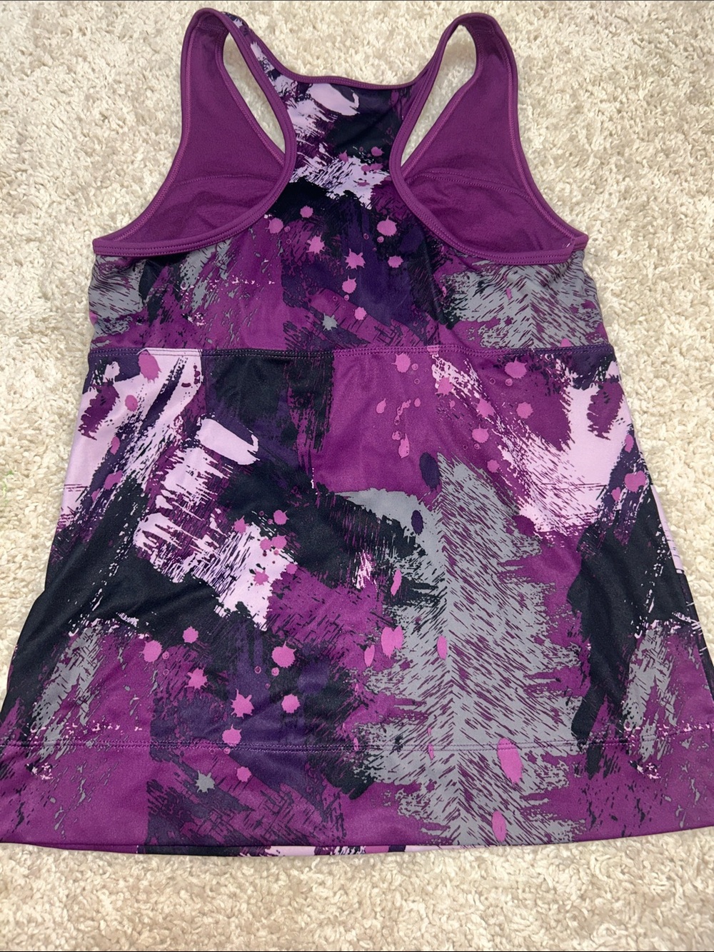 Xersion Purple Abstract Racerback Tank - Picture 4 of 5